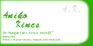 aniko kincs business card